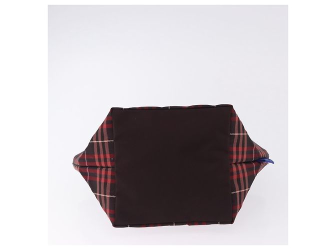 Set di 3 borse Burberry Nova Check Blue Label in nylon, Marrone e Rosso, Autentico am11993 - vista 7