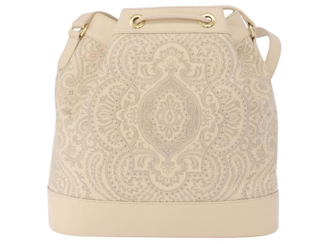 VALENTINO Borsa a Spalla con Coulisse in Pelle Avorio Auth BA14162V Crudo - vista 2
