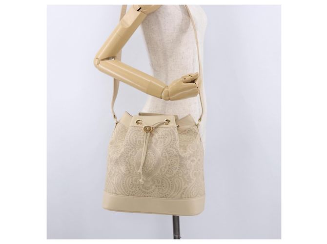 VALENTINO Borsa a Spalla con Coulisse in Pelle Avorio Auth BA14162V Crudo - vista 22