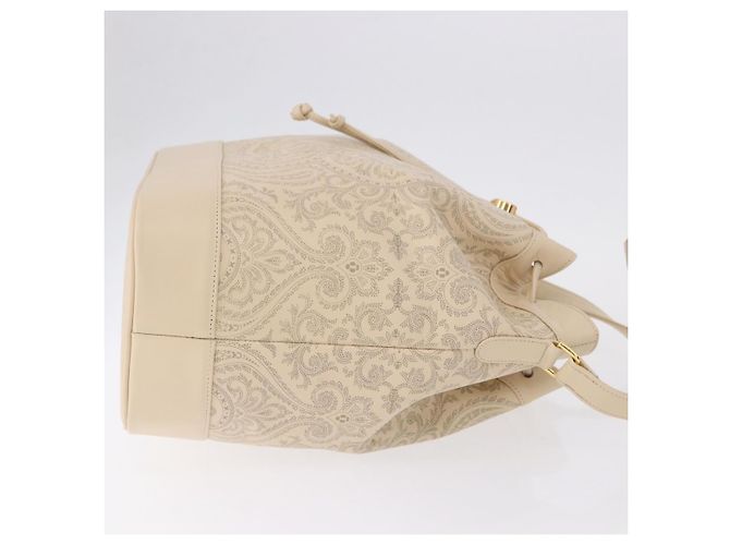 VALENTINO Borsa a Spalla con Coulisse in Pelle Avorio Auth BA14162V Crudo - vista 3