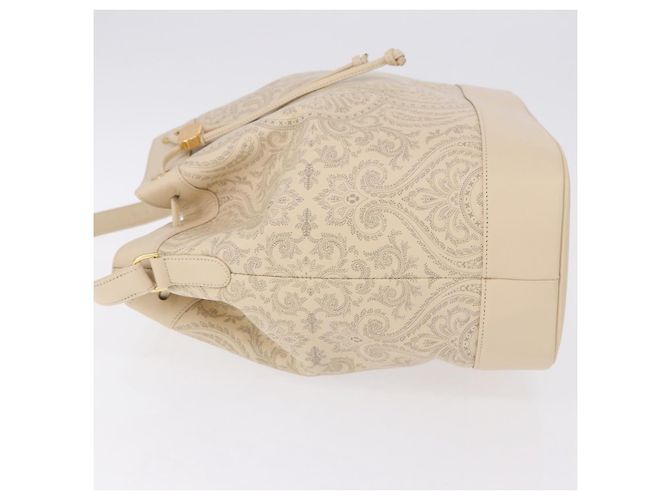 VALENTINO Borsa a Spalla con Coulisse in Pelle Avorio Auth BA14162V Crudo - vista 4