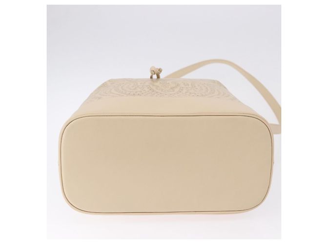 VALENTINO Borsa a Spalla con Coulisse in Pelle Avorio Auth BA14162V Crudo - vista 5