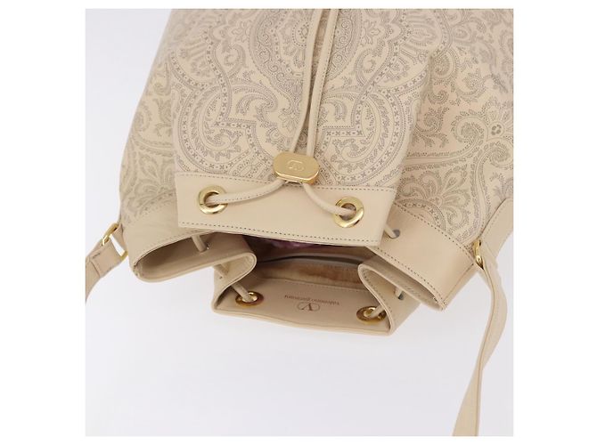 VALENTINO Borsa a Spalla con Coulisse in Pelle Avorio Auth BA14162V Crudo - vista 6