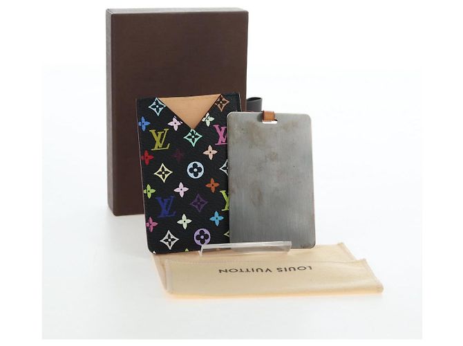 LOUIS VUITTON Monogram Multicolor Etui Hand Mirror Black M92651 LV Auth 192603M Nero - vista 12