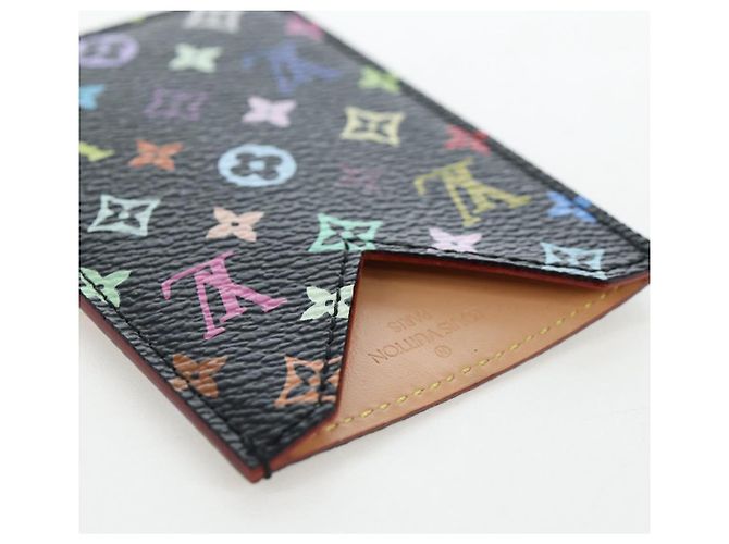 LOUIS VUITTON Monogram Multicolor Etui Hand Mirror Black M92651 LV Auth 192603M Nero - vista 17