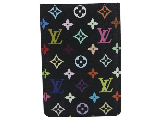 LOUIS VUITTON Monogram Multicolor Etui Hand Mirror Black M92651 LV Auth 192603M Nero - vista 2