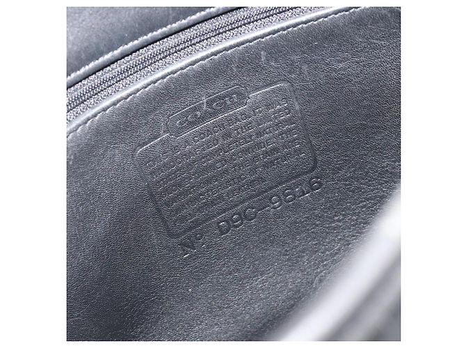 Borsa a Spalla Coach in Pelle Nera e Oro Auth 191112 Nero D'oro - vista 12