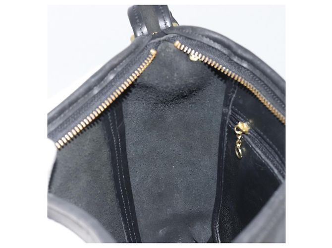 Borsa a Spalla Coach in Pelle Nera e Oro Auth 191112 Nero D'oro - vista 19