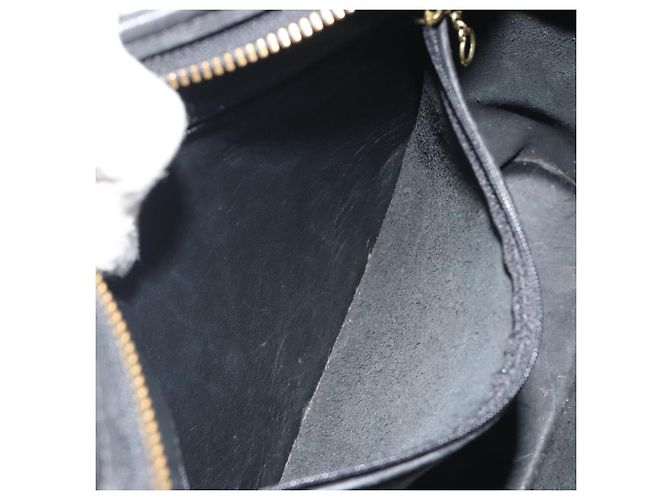 Borsa a Spalla Coach in Pelle Nera e Oro Auth 191112 Nero D'oro - vista 21