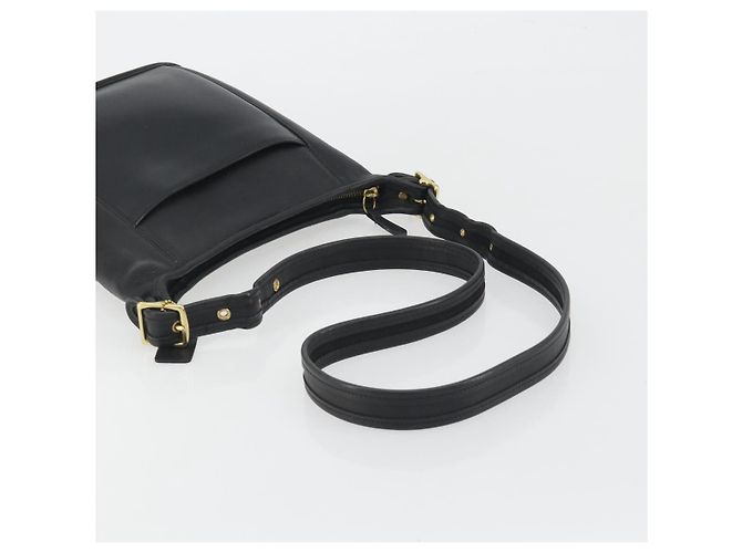 Borsa a Spalla Coach in Pelle Nera e Oro Auth 191112 Nero D'oro - vista 7