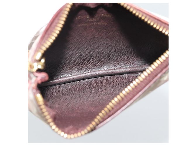 LOUIS VUITTON Monogram Idylle Pochette Cles Coin Purse Sepia M62996 Auth 194616 - vista 11