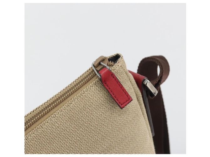 GUCCI GuccissimaGG Shoulder Bag Canvas Beige Red 257301 Auth ep15248 Rosso - vista 10