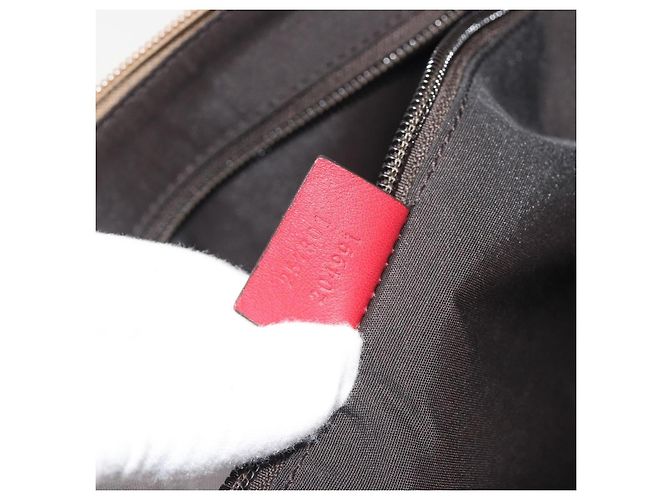 GUCCI GuccissimaGG Shoulder Bag Canvas Beige Red 257301 Auth ep15248 Rosso - vista 12