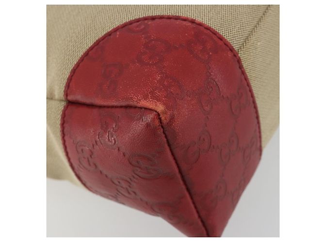 GUCCI GuccissimaGG Shoulder Bag Canvas Beige Red 257301 Auth ep15248 Rosso - vista 14