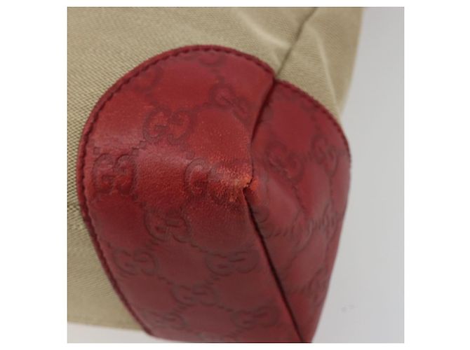 GUCCI GuccissimaGG Shoulder Bag Canvas Beige Red 257301 Auth ep15248 Rosso - vista 15