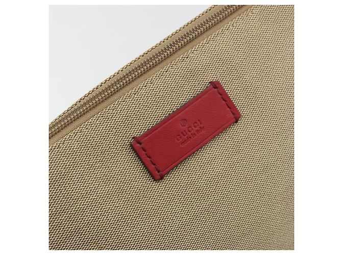 GUCCI GuccissimaGG Shoulder Bag Canvas Beige Red 257301 Auth ep15248 Rosso - vista 17