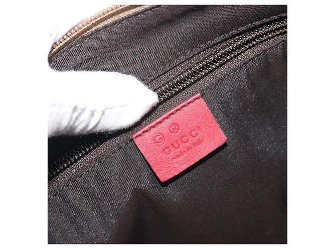 GUCCI GuccissimaGG Shoulder Bag Canvas Beige Red 257301 Auth ep15248 Rosso - vista 18