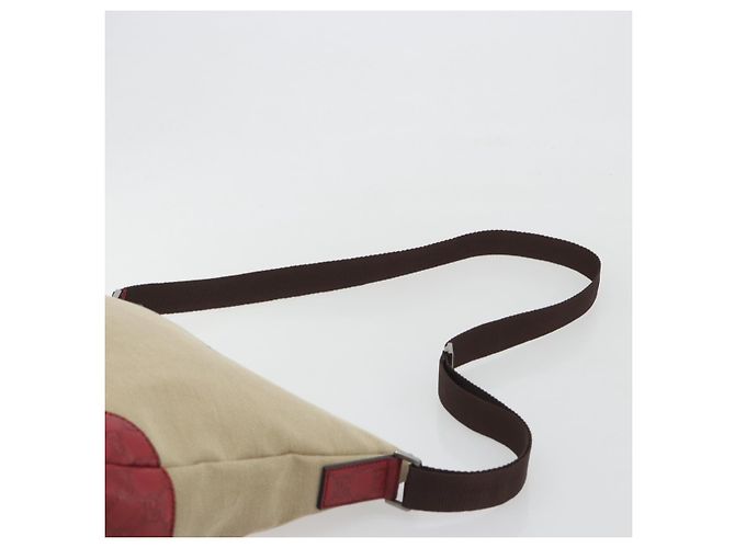 GUCCI GuccissimaGG Shoulder Bag Canvas Beige Red 257301 Auth ep15248 Rosso - vista 8