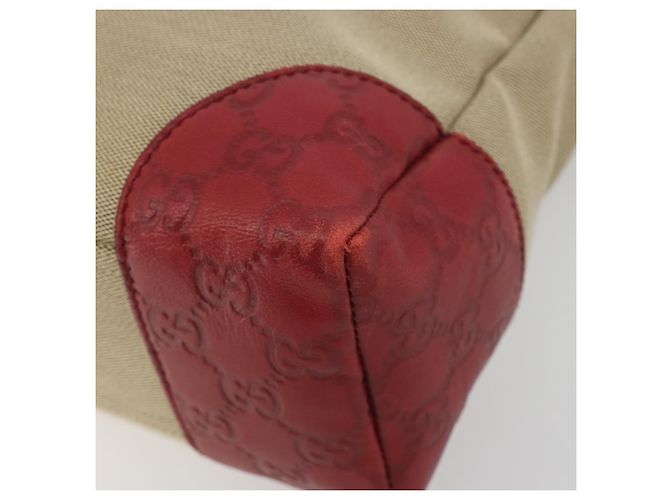 GUCCI GuccissimaGG Shoulder Bag Canvas Beige Red 257301 Auth ep15248 Rosso - vista 9