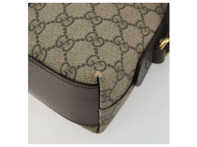 Borsa GUCCI GG Supreme Ophidia Sherry Line PVC Beige Oro 499621 Auth 194060 - vista 15