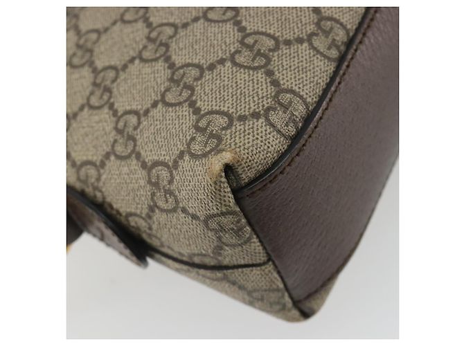 Borsa GUCCI GG Supreme Ophidia Sherry Line PVC Beige Oro 499621 Auth 194060 - vista 16