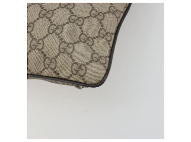 Borsa a tracolla GUCCI GG Supreme in PVC e pelle Beige Argento 141626 Auth ep15158 - vista 15