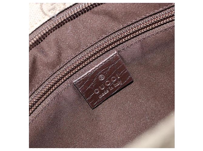 Borsa a tracolla GUCCI GG Supreme in PVC e pelle Beige Argento 141626 Auth ep15158 - vista 20
