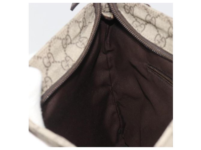 Borsa a tracolla GUCCI GG Supreme in PVC e pelle Beige Argento 141626 Auth ep15158 - vista 22