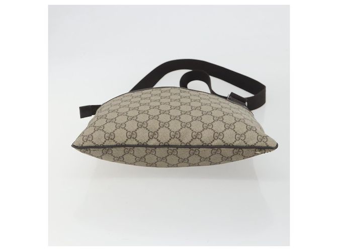 Borsa a tracolla GUCCI GG Supreme in PVC e pelle Beige Argento 141626 Auth ep15158 - vista 5