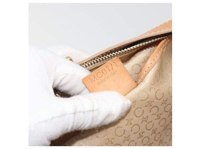 Céline Sac à main CELINE C Macadam Daim Beige Doré Authentique ep15402 - vue 12