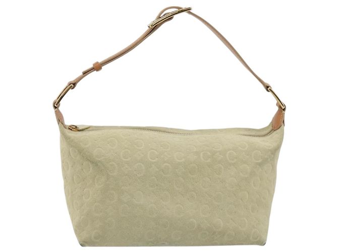 Céline Sac à main CELINE C Macadam Daim Beige Doré Authentique ep15402 - vue 13