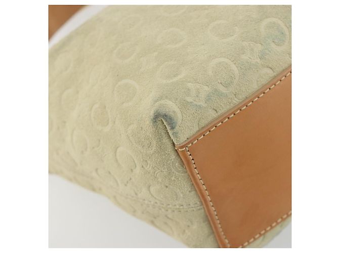 Céline Sac à main CELINE C Macadam Daim Beige Doré Authentique ep15402 - vue 16