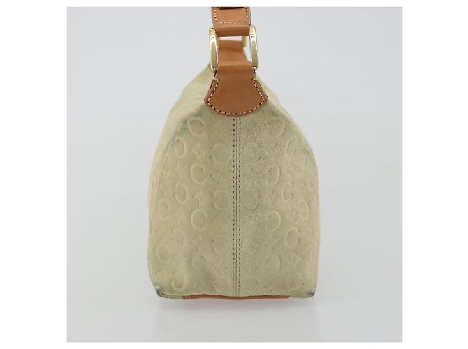 Céline Sac à main CELINE C Macadam Daim Beige Doré Authentique ep15402 - vue 5
