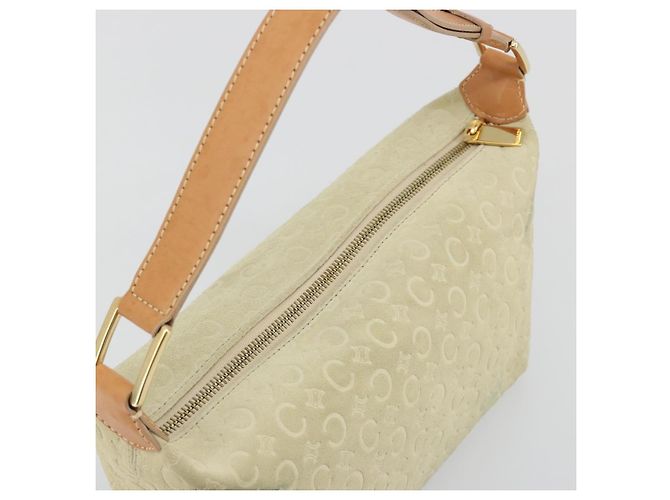 Céline Sac à main CELINE C Macadam Daim Beige Doré Authentique ep15402 - vue 7