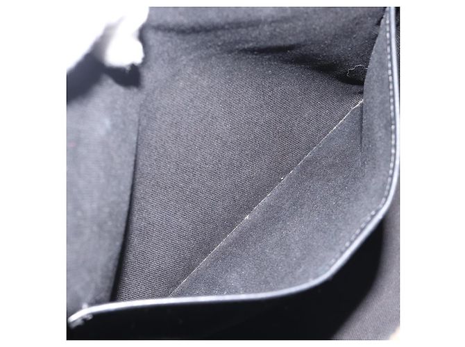 Céline Bolsa Tote CELINE Macadam Canvas PVC Couro Preto Ouro Auth 191826V Dourado - vista 20