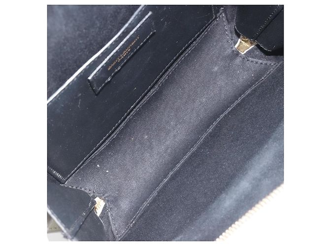 Borsa a Spalla SAINT LAURENT in Pelle Bianca e Oro Auth bs36294 Bianco D'oro - vista 11
