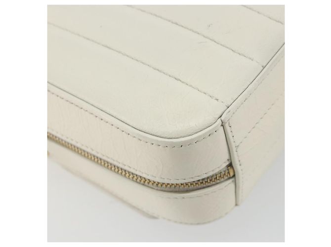 Borsa a Spalla SAINT LAURENT in Pelle Bianca e Oro Auth bs36294 Bianco D'oro - vista 16