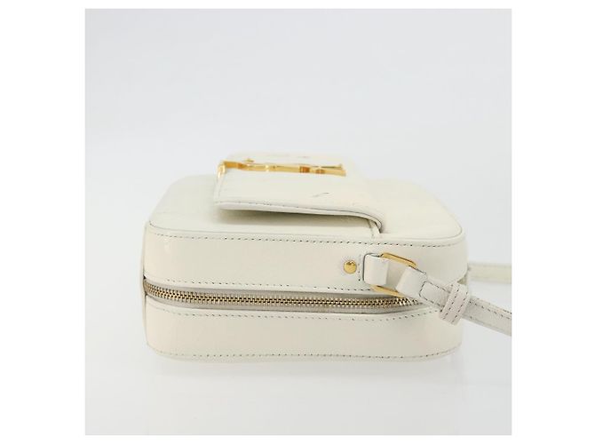 Borsa a Spalla SAINT LAURENT in Pelle Bianca e Oro Auth bs36294 Bianco D'oro - vista 3