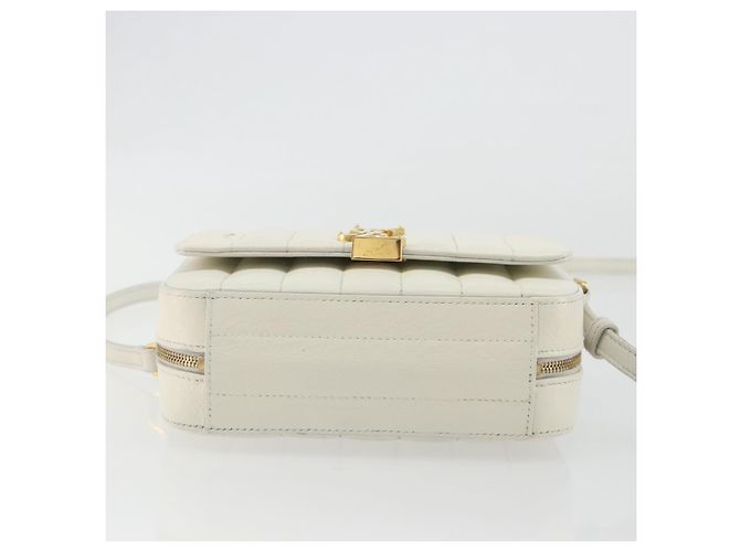 Borsa a Spalla SAINT LAURENT in Pelle Bianca e Oro Auth bs36294 Bianco D'oro - vista 5