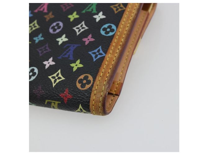 LOUIS VUITTON Monogram Multicolor Porte Tresor Wallet Black M92658 Auth 193171 - vista 15