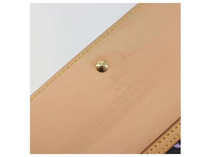 LOUIS VUITTON Monogram Multicolor Porte Tresor Wallet Black M92658 Auth 193171 - vista 18