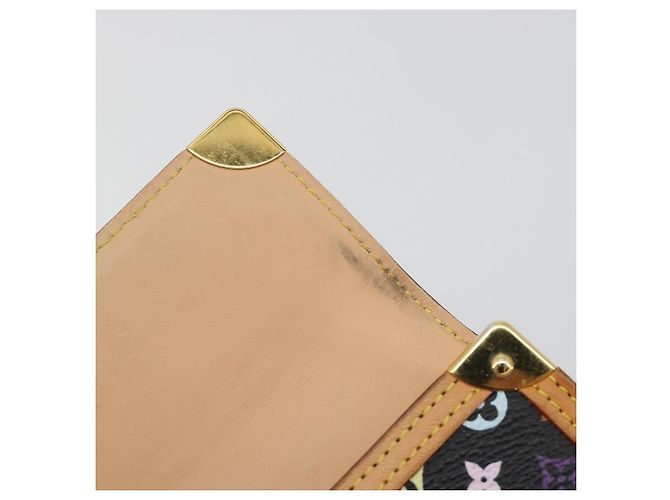 LOUIS VUITTON Monogram Multicolor Porte Tresor Wallet Black M92658 Auth 193171 - vista 9