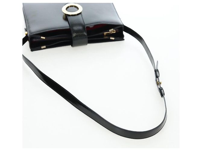 16 Céline Borsa a tracolla CELINE in pelle verniciata Verde Oro Auth 191839V D'oro - vista 7