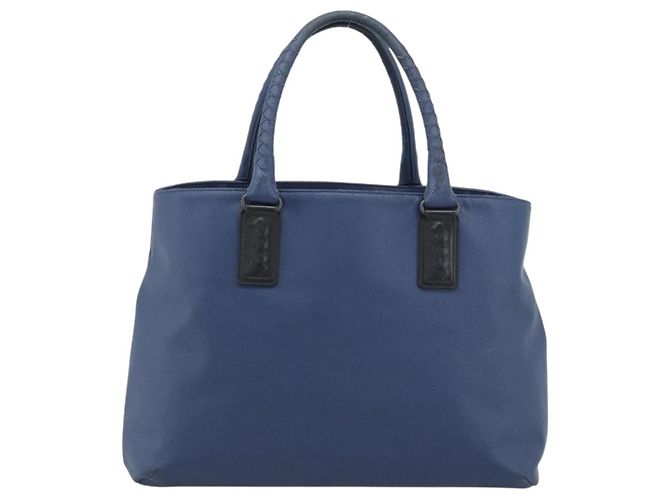 Bolso BOTTEGA VENETA de cuero Azul Negro Auth ka5382 - vista 13