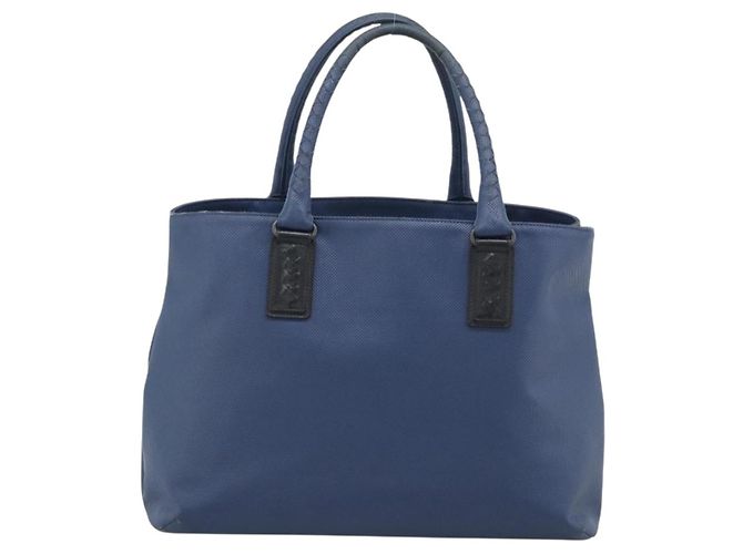 Bolso BOTTEGA VENETA de cuero Azul Negro Auth ka5382 - vista 2