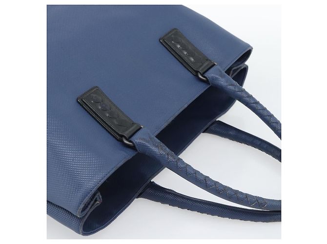Bolso BOTTEGA VENETA de cuero Azul Negro Auth ka5382 - vista 6