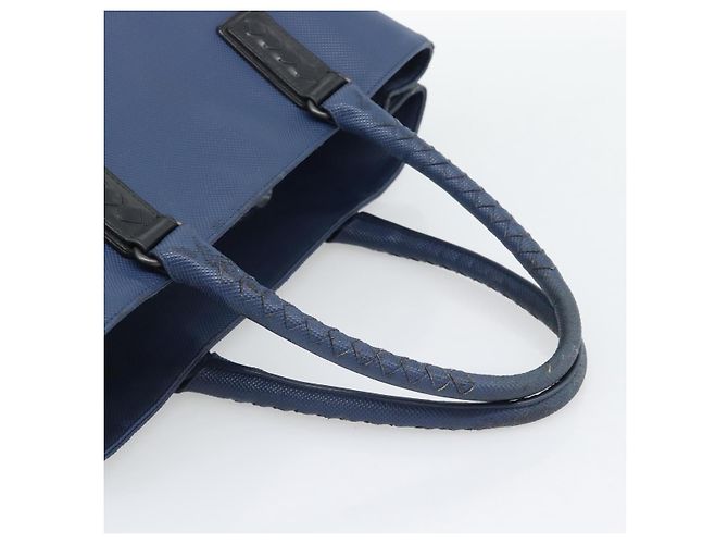 Bolso BOTTEGA VENETA de cuero Azul Negro Auth ka5382 - vista 7