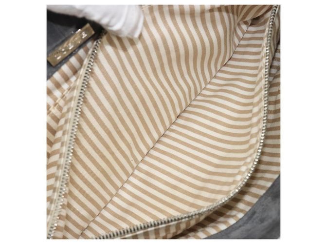 LOEWE Tote Bag Wildleder Grau Silber Auth 192813 Braun - Ansicht 23