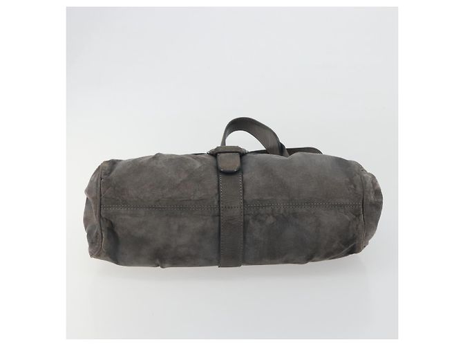 LOEWE Tote Bag Wildleder Grau Silber Auth 192813 Braun - Ansicht 5