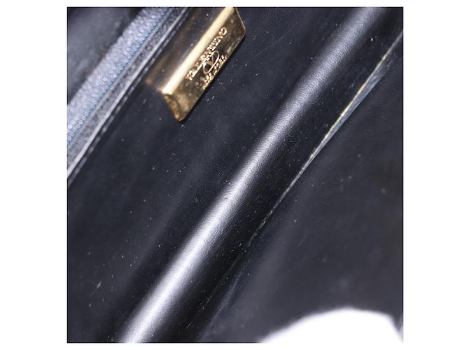Clutch VALENTINO in pelle nera e oro Auth 191140 Nero D'oro - vista 10